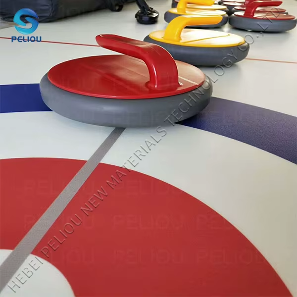 Uhmwpe Curling Stones and Artificial Ice Curling Sheet Ice Curling Lanes for Curling Sports.